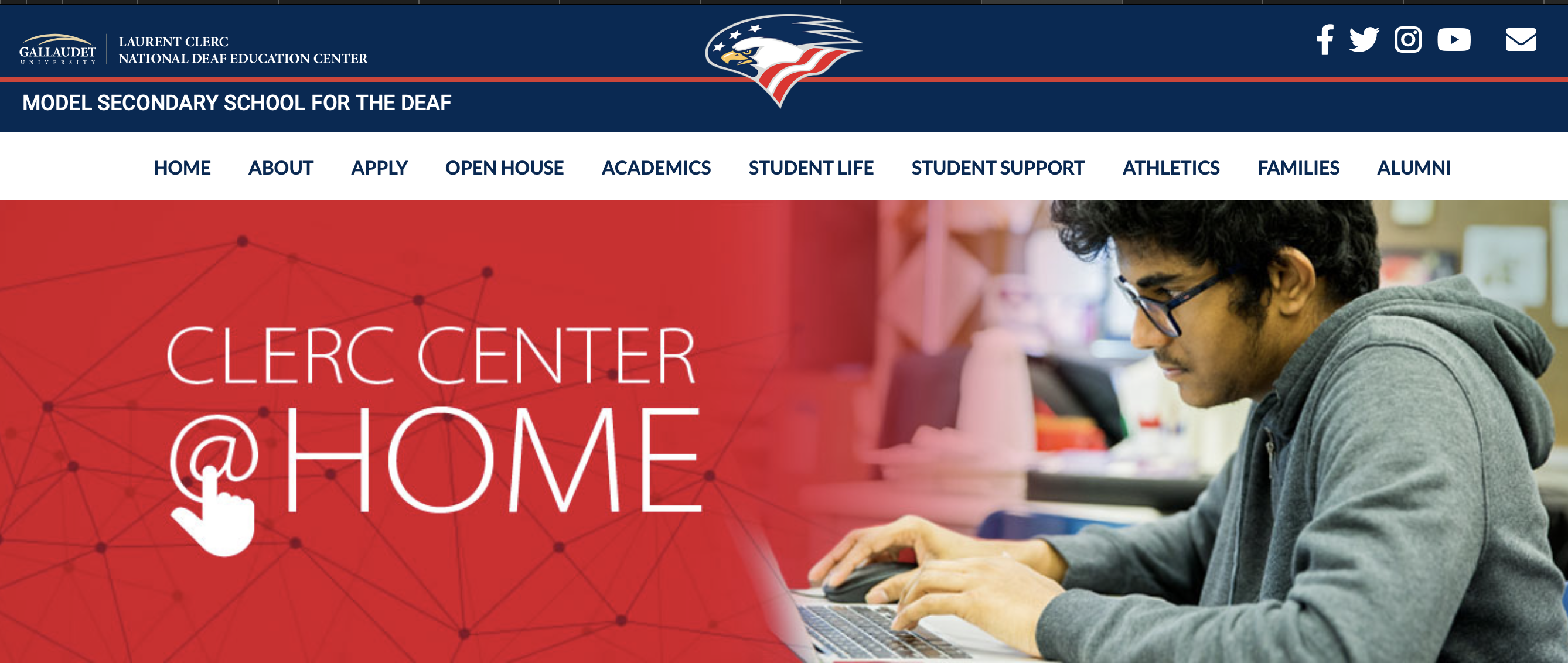 screenshot of image of MSSD website front page